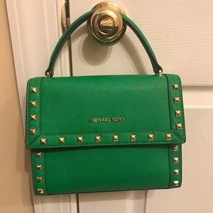 Green Michael Kors purse